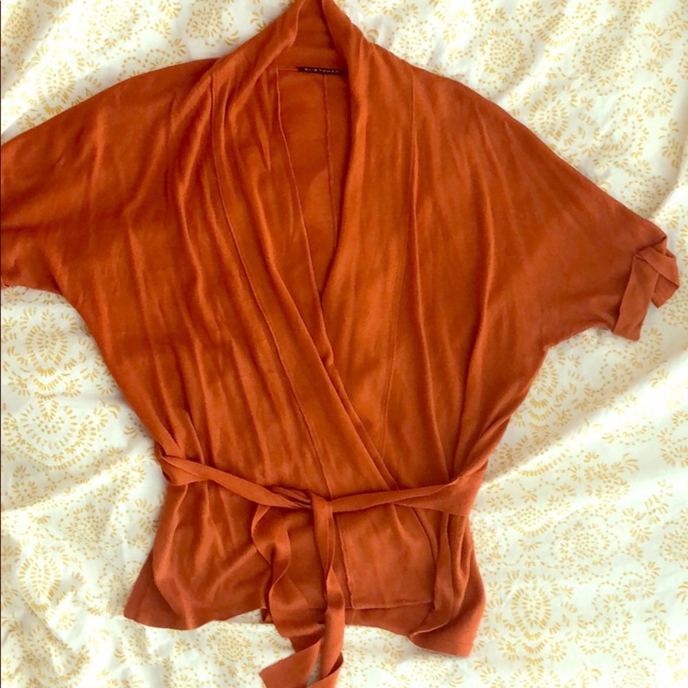 Elite Tahari wrap crop top